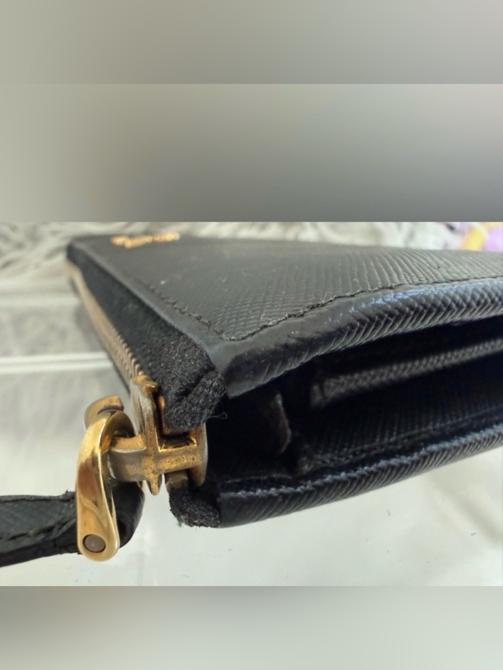 PRADA Vitello Move Black Leather Zip Around Wallet - CERTIFIED AUTHENTIC - Picture 12 of 13
